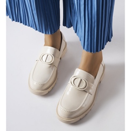 Inna Mocassins Scranton lacados bege 1