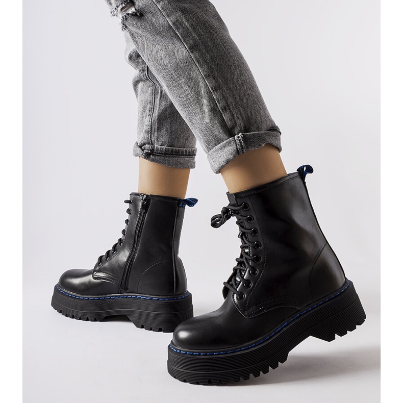 Botas de trabalho isoladas pretas da Stiles preto 1