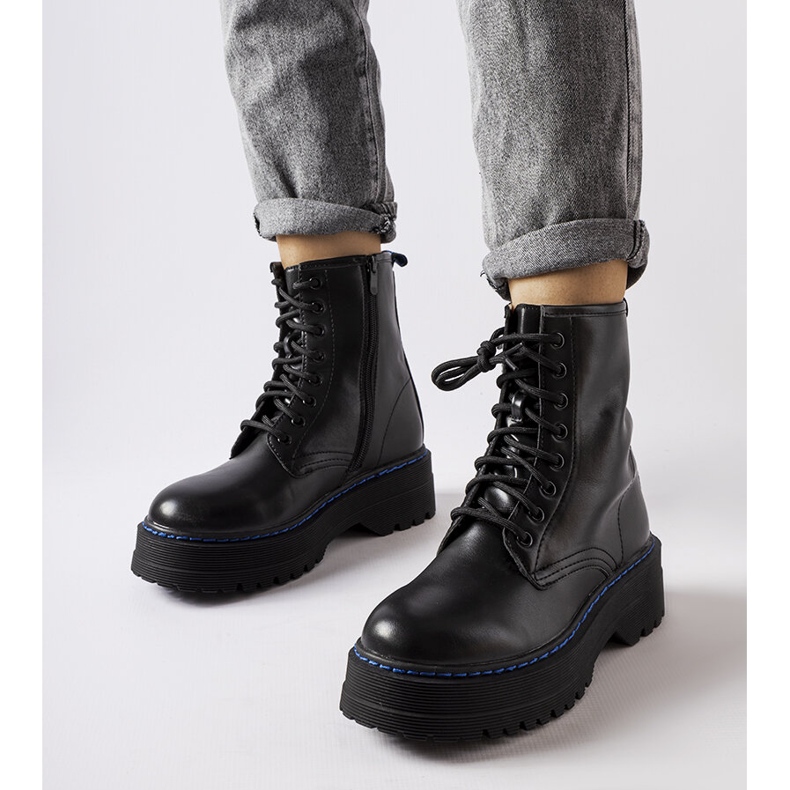 Botas de trabalho isoladas pretas da Stiles preto 2