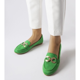 Mocassins verdes com fivela dourada da Magliano 2 Mocassins verdes com fivela dourada da Magliano 2