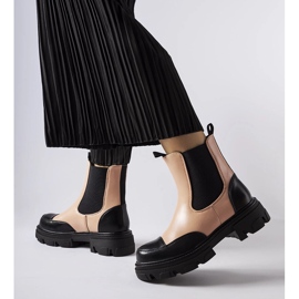 Botas slip-on pretas e rosa da Albany preto 1