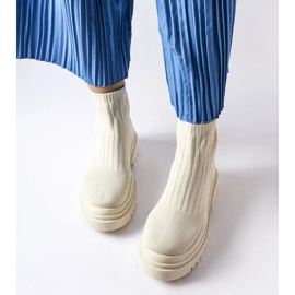 Marks tênis cano alto bege 1