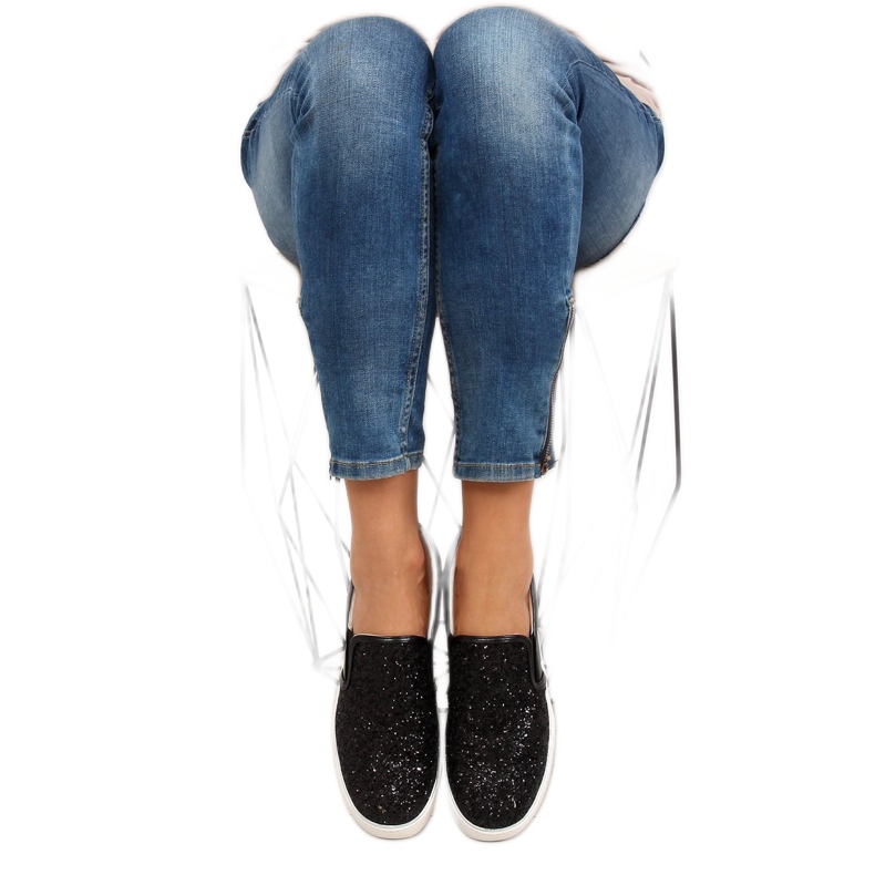 Elegante elegante slipony 788-26 Preto 1