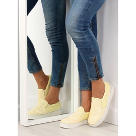 Elegante elegante slipony 788-26 Amarelo 1