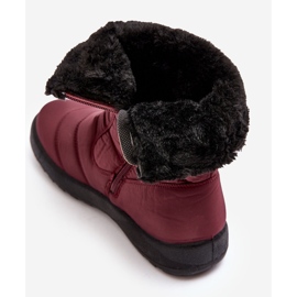 Botas altas femininas com isolamento para neve Borgonha Luxina vermelho 2