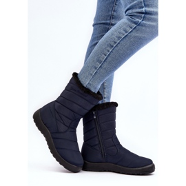 Botas altas femininas com isolamento para neve azul marinho Luxina 2