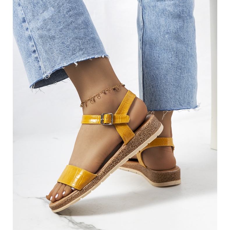 Sandálias femininas Speier amarelas amarelo 1