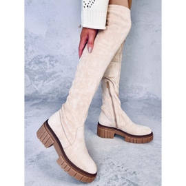 Botas femininas Alyssa bege 2