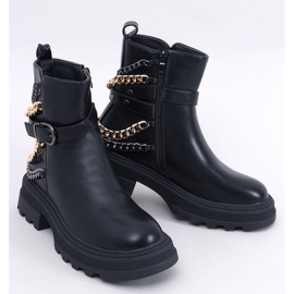 Botins militares com correntes Toliver Preto 1