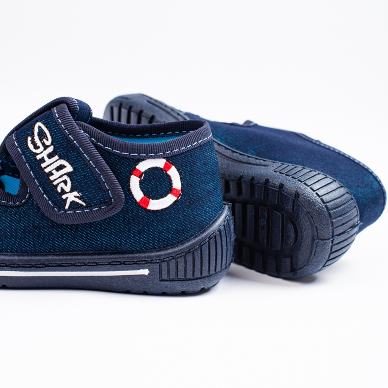 SHELOVET Chinelos azul marinho para menino para jardim de infância 3F 2