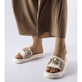 Slides decorativos de borracha bege da Bérard 1