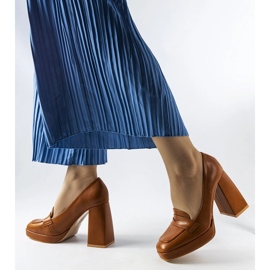 Sapatos de salto alto castanhos Inès marrom 1