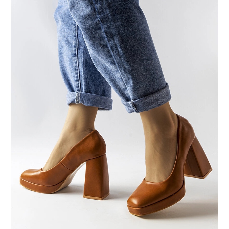 Sapatos de salto alto marrons da Mailly castanho 1