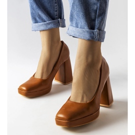 Sapatos de salto alto marrons da Mailly castanho 2