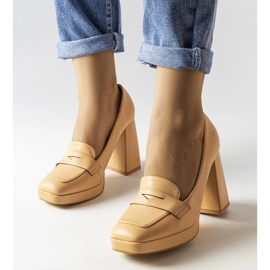 Sapatos de salto alto bege Inès 1
