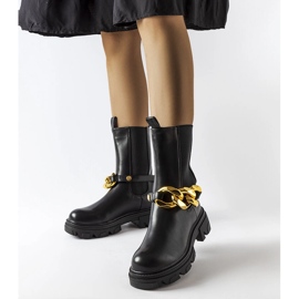 Botins pretos com corrente Genoveffa 1 Botins pretos com corrente Genoveffa 1