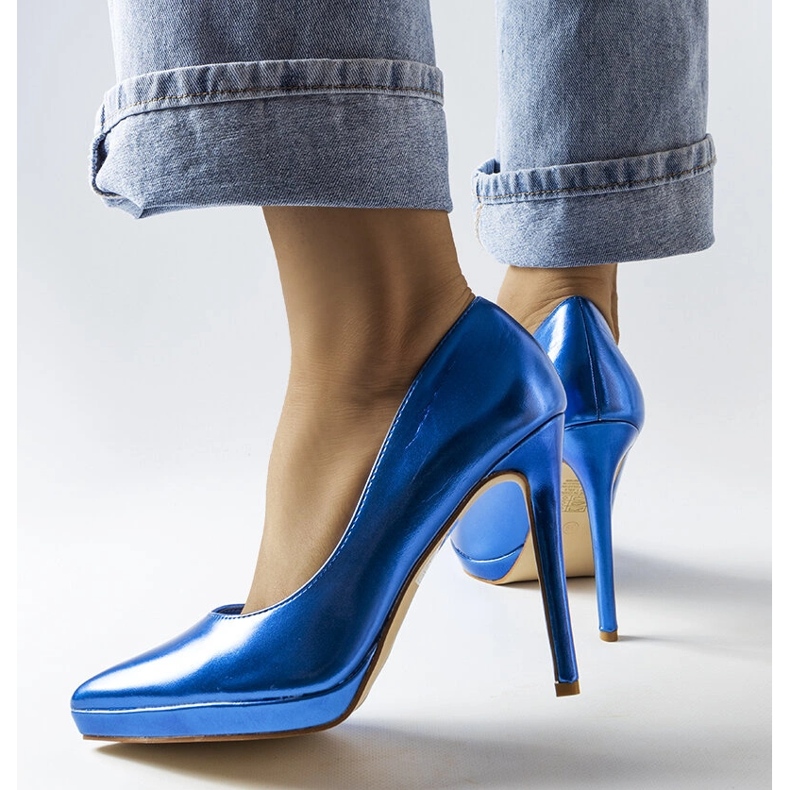 Salto espelhado azul Kristin 1