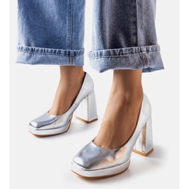 Sapatos de salto alto prateados da Mailly prata 1