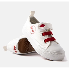 Tênis Lee Cooper branco e vermelho infantil 1