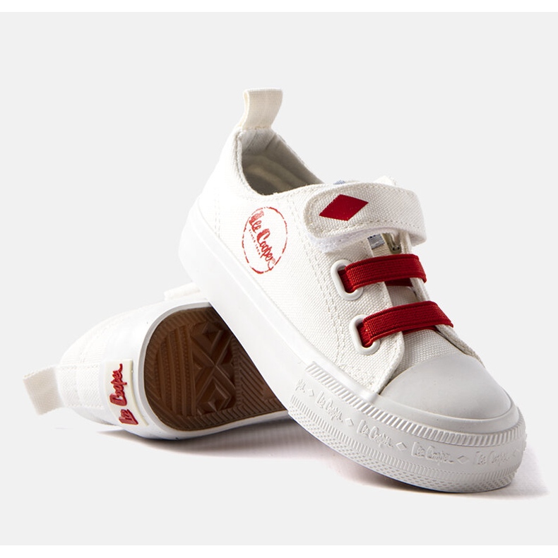 Tênis Lee Cooper branco e vermelho infantil 1