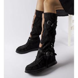 Inna Botas pretas com cunha interior Filiberta preto 1