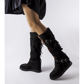 Inna Botas pretas com cunha interior Filiberta preto 2