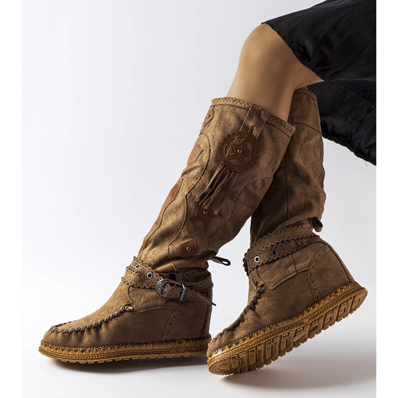 Inna Bota boho marrom escuro, Putignano castanho 1 Inna Bota boho marrom escuro, Putignano castanho 1