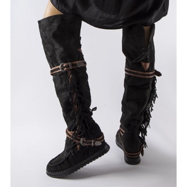 Inna Botas de cunha pretas da Novell preto 1