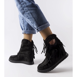 Inna Botas de cunha pretas, Giudice preto 1