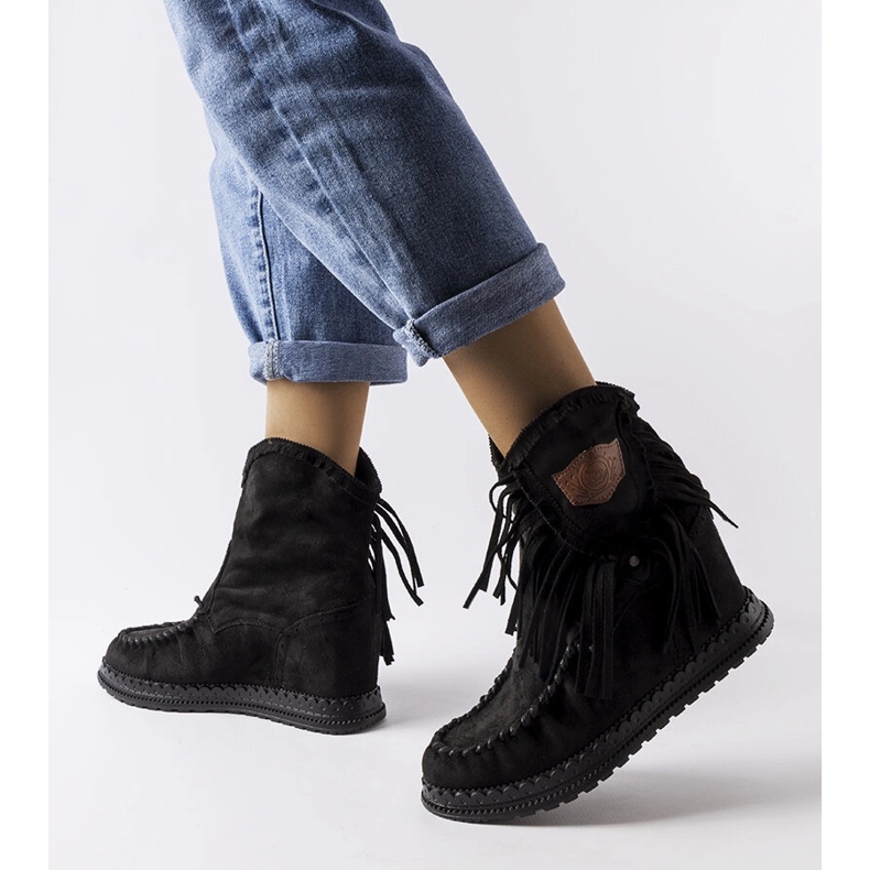 Inna Botas de cunha pretas, Giudice preto 1