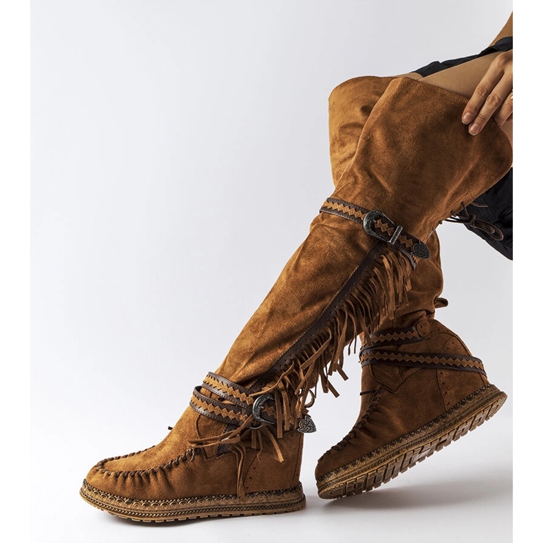 Inna Botas de cunha marrons Novella marrom 1