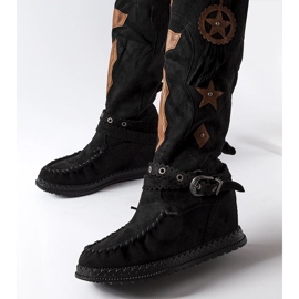 Inna Botas estilo boho pretas, Putignano preto 2