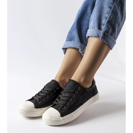 Inna Tênis Padovano de tecido preto 1