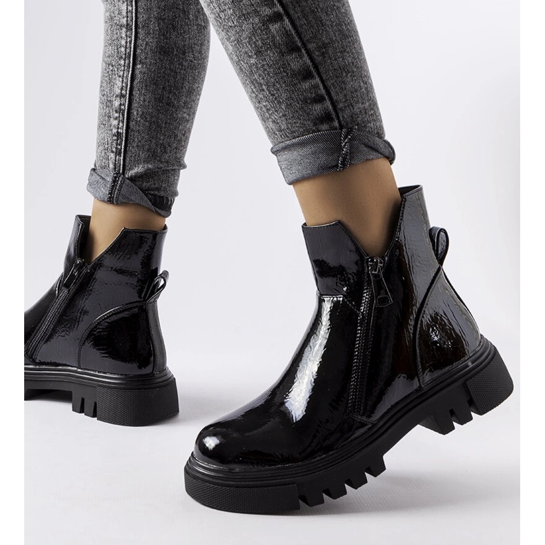 Botas com isolamento lacado preto Ritte 1