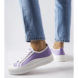 Tênis plataforma roxo da Alfianello 1