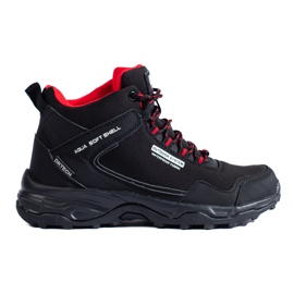 Tênis de trekking feminino alto DK preto e vermelho 1