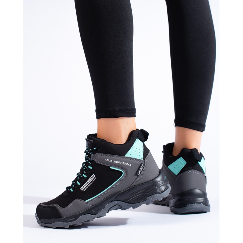 Tênis de trekking feminino alto DK preto e cinza 1
