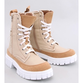 Botins Vaugh Beige em lona com protetor bege 1