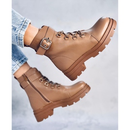 Botas militares Pomona Camel bege 2