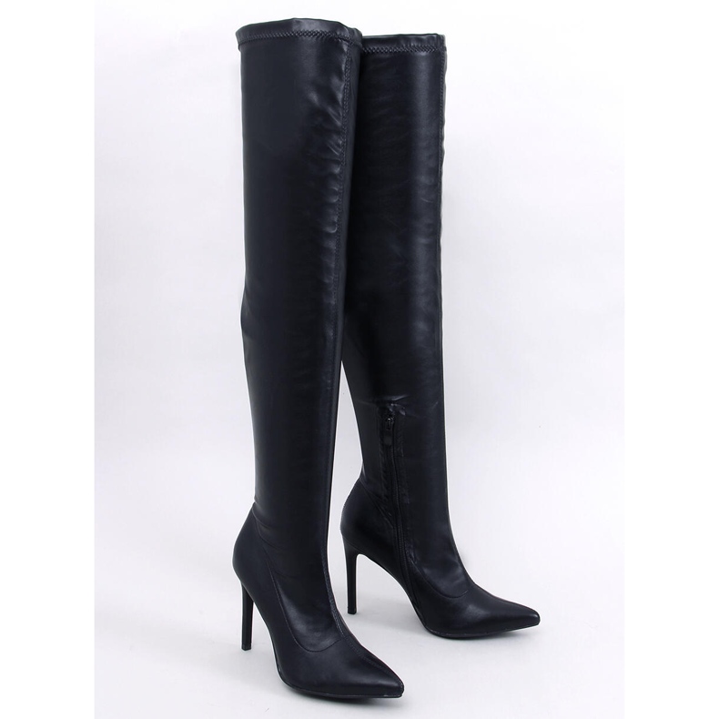 Dearica Botas de salto agulha pretas preto 1