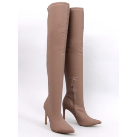 Botas de salto agulha Dearica Khaki bege 1