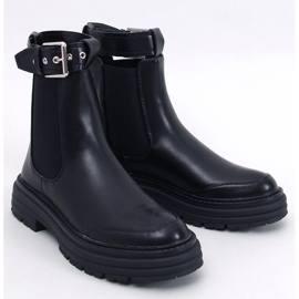 Botas Chelsea femininas Stoke Black Pu preto 1