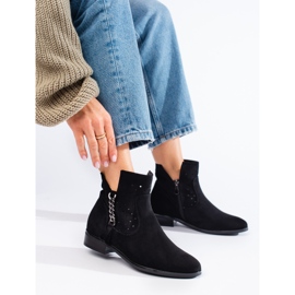 Botas de mola vazadas Vinceza pretas preto 2