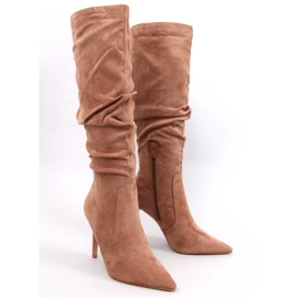 Botas de salto agulha clássicas Danielle Camel castanho 1 Botas de salto agulha clássicas Danielle Camel castanho 1