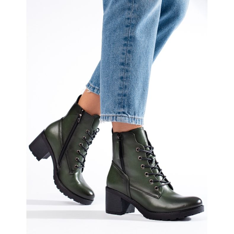 W. Potocki Botins femininos, verdes, Potocki 1 W. Potocki Botins femininos, verdes, Potocki 1