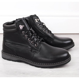 Botins masculinos de couro com isolamento, pretos, T.Sokolski Z23-111 1