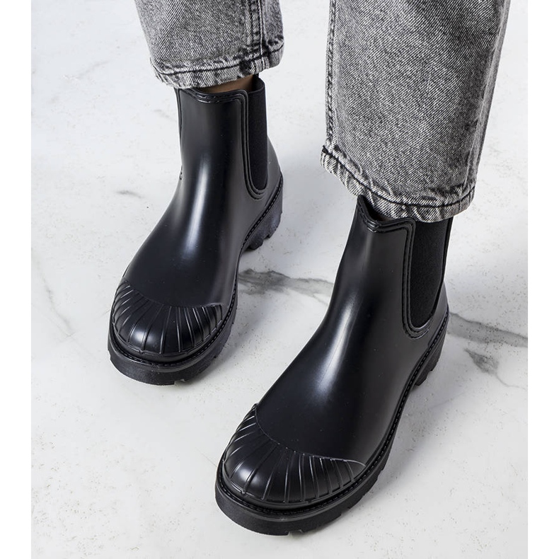 Botas de chuva curtas pretas, Michele preto 1 Botas de chuva curtas pretas, Michele preto 1