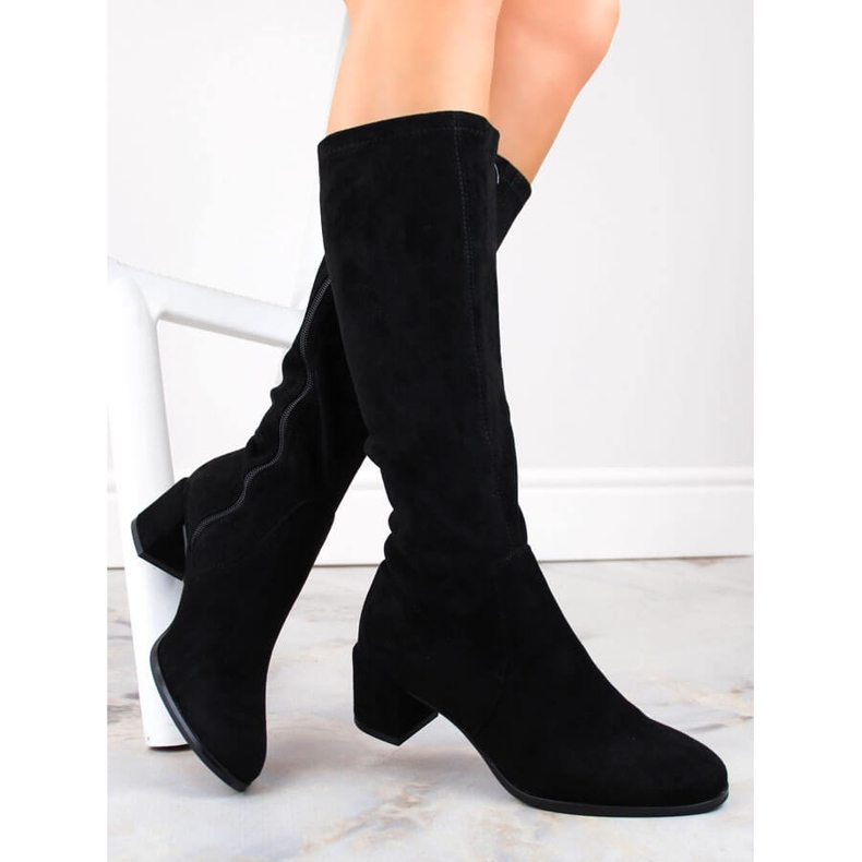 Botas femininas no poste preto Sergio Leone 2