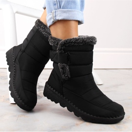Botas femininas de neve isoladas com velcro, pretas T.Sokolski Z23-346 preto 2