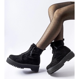 Botins Doganella pretos com zíper 1 Botins Doganella pretos com zíper 1